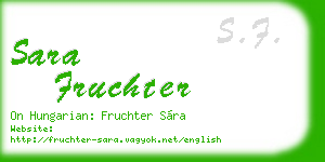 sara fruchter business card